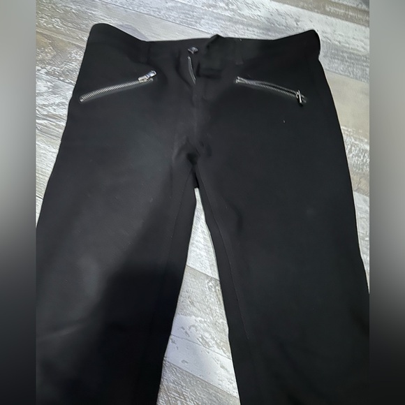 Dkny Jeans Straight Leg Pants Womens Size 4 Mid Rise Black Zipper Pockets - Picture 1 of 5